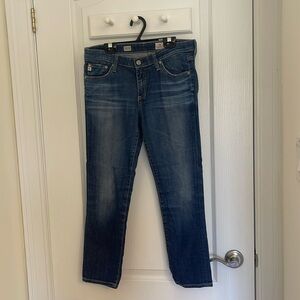 AG jeans size 28 called “ Stilt crop cigarette crop” excellent condition